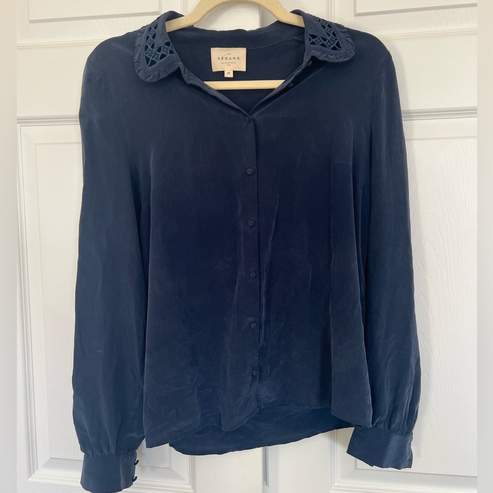 Sezane Chemise Suzane US38/US6 100% Silk